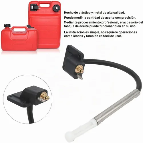 Vista 3 de Conector de tanque de combustible para barco, montaje de plástico y metal, conector de tanque de combustible marino, portátil, 12L 24L, accesorio