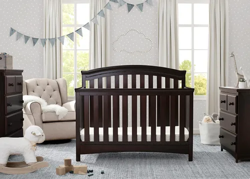 Vista 2 de Delta Children Emerson - Cuna convertible 4 en 1, certificado Greenguard Gold, chocolate negro