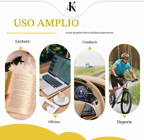 Vista 6 de K.LAVER Gafas de lectura progresivas fotocromáticas para hombre TR90 Blue Negro