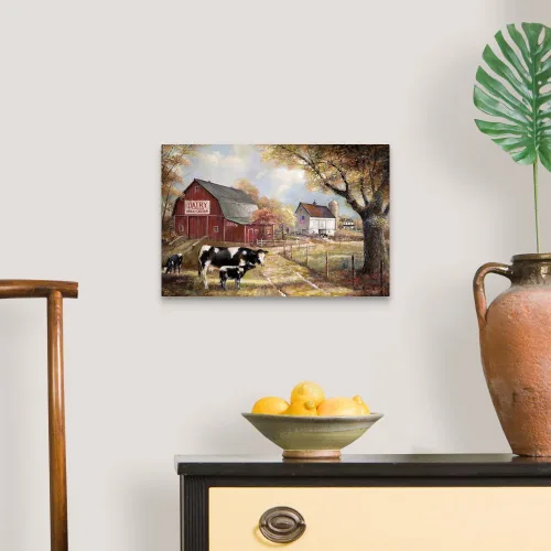 Vista 3 de Memories on the Farm - Lienzo decorativo para pared, diseño de granero