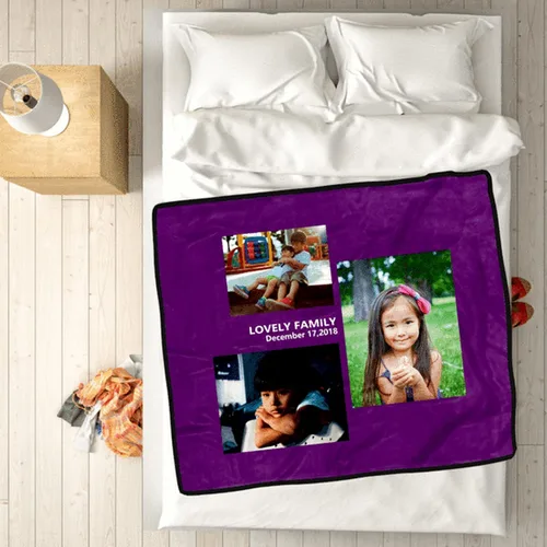 Vista 2 de Manta de fotos personalizada con mis propias fotos, manta de collage de fotos, regalo de cumpleaños familiar, regalo de boda para sofá, dormitorio