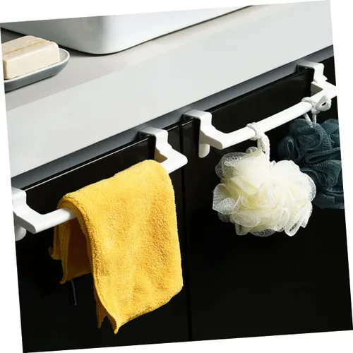 Vista 5 de 4 ganchos de puerta para colgar toallas para colgar en la pared, toallero para cocina, paños de cocina, toallero, toallero para baño, toallero