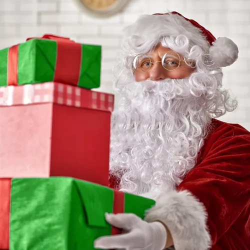 Vista 8 de SHEJIZE Mens Santa Claus Costume Adult Christmas Santa Claus Costume Santa Suit