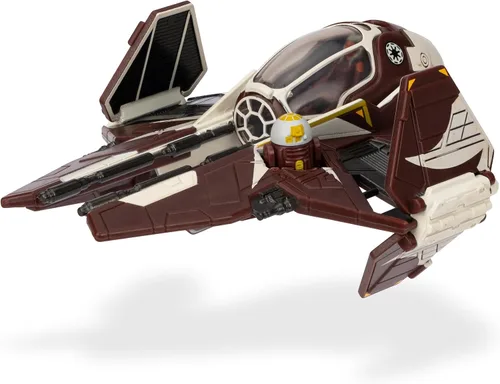 Vista 4 de Star Wars Micro Galaxy Squadron Ahsoka Tano's Jedi Starfighters Set – Vehículos de 5 pulgadas y 3 pulgadas, dos accesorios de micro figuras de 1