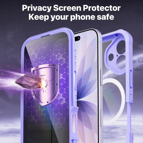 Vista 484 de CENHUFO Funda de privacidad para iPhone 11 Pro, funda de cuerpo completo con protector de pantalla de privacidad de vidrio templado 9H integrado