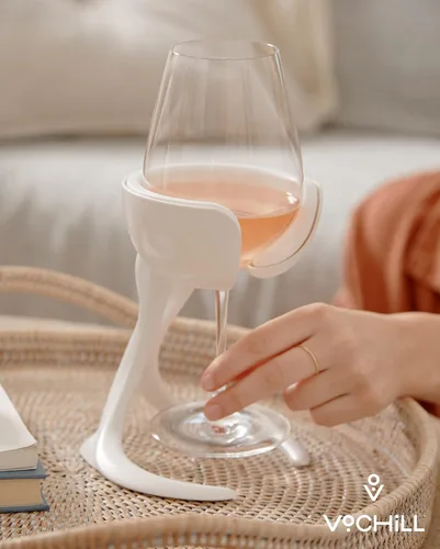 Vista 3 de VoChill Enfriador de copas de vino con tallo Fabricado en Estados Unidos Herramienta de vino radicalmente genial – mantiene el vino