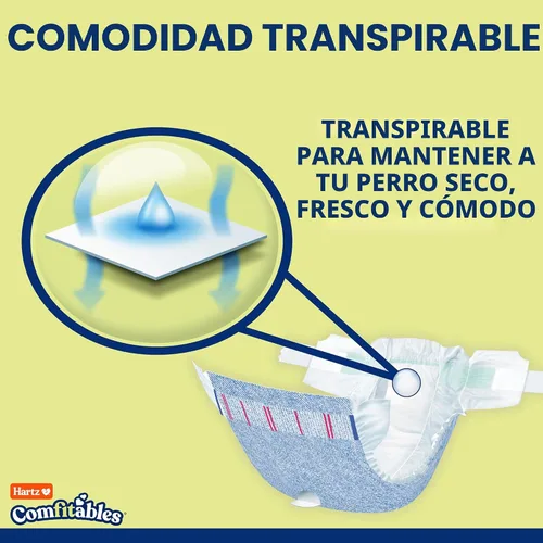 Vista 7 de ¡Nuevo! Hartz Comfitables Pañales desechables para perros, talla XXS, 12 unidades, ajuste cómodo y seguro, fáciles de colocar, súper absorbentes