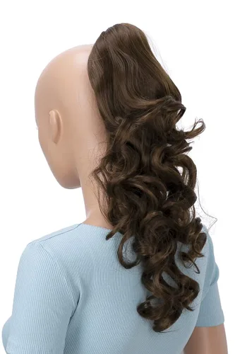 Vista 25 de CAISHA Extensión de clip de cola de caballo de 16 "voluminoso ondulado marrón ceniza H214