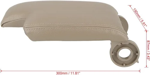 Vista 2 de X AUTOHAUX Cubierta de la caja de la consola central del coche, repuesto beige para BMW M3 2001-2006