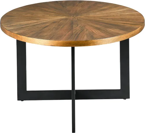 Vista 8 de LEEMTORIG KFZ-1831 - Mesa auxiliar ovalada de madera maciza para sala de estar, mesa de centro industrial grande y moderna de 47.9 pulgadas, mesa