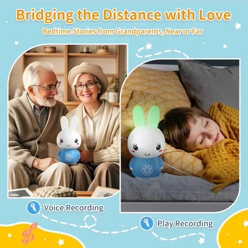 Vista 4 de alilo Honey Bunny - Reproductor de audio de historias musicales para niños pequeños de 1 a 5 años, regalos de Pascua para bebés y niñas, precargado