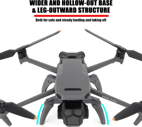 Vista 5 de Mavic 3 Pro Landing Gear Leg Kit extendido plegable para DJI Mavic 3 Pro RC Cámara Drone Accesorios Extensor de altura Extensiones protector