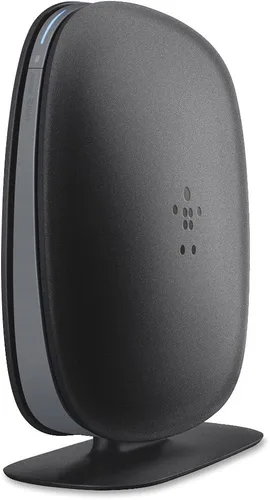 Vista 7 de Belkin Router N150 inalámbrico/Wi-Fi N con tecnología MultiBeam, IEEE 802.11 b/g/n