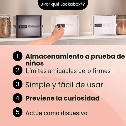 Vista 11 de Lockabox One™ Caja de Seguridad Premium Caja de Seguridad con Cerradura de Combinación Mediana para Alimentos, Medicamentos y Seguridad