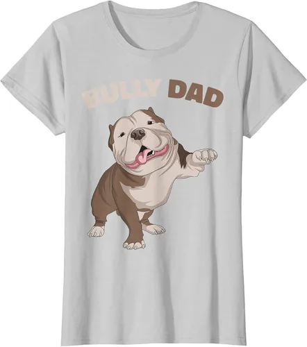 Vista 59 de American Bully Dad Dog Owner Father Funny Men T-Shirt Asphalt Grey