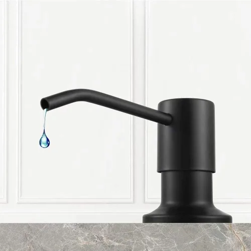 Vista 6 de Dispensador de jabón para fregadero de cocina, dispensador de jabón de fregadero integrado dispensador de loción con botella de 17 onzas