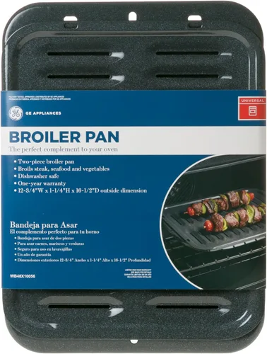 Vista 8 de Sartén universal para asar con estante para horno, sartén antiadherente, 2 piezas de acero al carbono recubierto de porcelana negra, apto