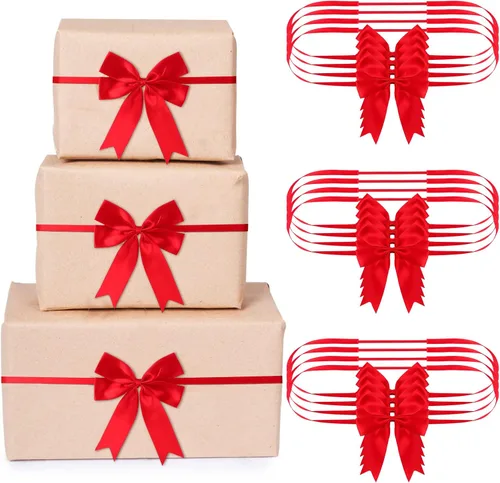 Vista 9 de Jetec 24 Piezas de Arcos Elásticos Navideños para Cajas de Regalo, Lazos Elásticos con Arcos para Cajas de Regalo, Adornos Navideños