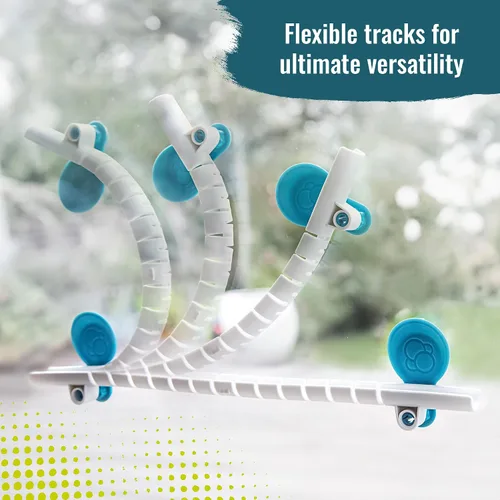 Vista 4 de Paquete de expansión de esquina flexible Gecko Run Marble Run de Thames & Kosmos – Truco extra para el conjunto de inicio de Marble Run vertical
