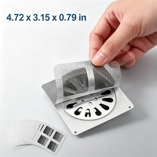 Vista 2 de 30pcs Disposable Shower Drain Hair Catcher Mesh Stickers