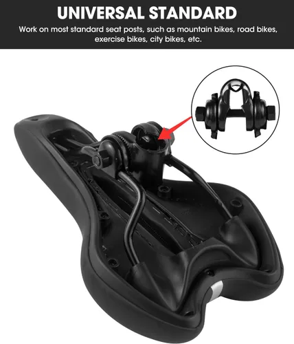 Vista 4 de Cómodo asiento de bicicleta para hombres y mujeres, asiento de bicicleta impermeable, silla de bicicleta de montaña transpirable, sillín