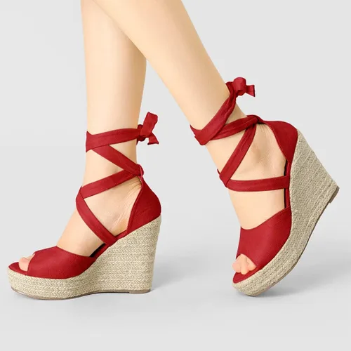 Vista 2 de Allegra K Alpargatas con cordones para mujer