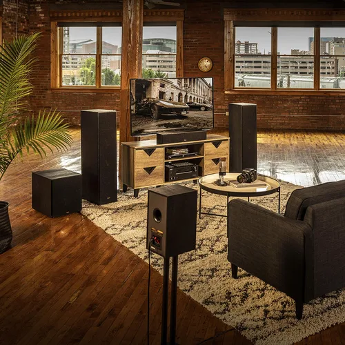 Vista 9 de Klipsch Reference R-820F Altavoz de pie para sistemas de cine en casa con woofers duales de 8", altavoces de torre con reflejo de graves a través
