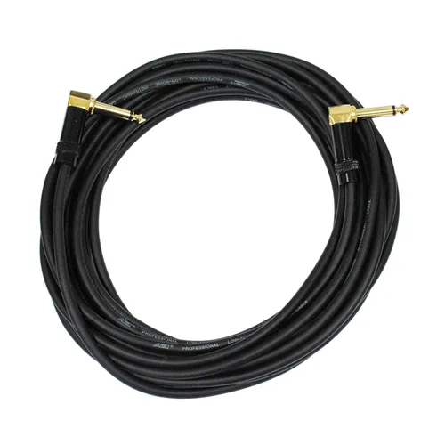 Vista 2 de Audio2000'S E27150 - Cable de audio en ángulo recto TS chapado en oro de 1/4 de pulgada (1/4 pulgadas) chapado en oro de 1/4 de pulgada TS en ángulo