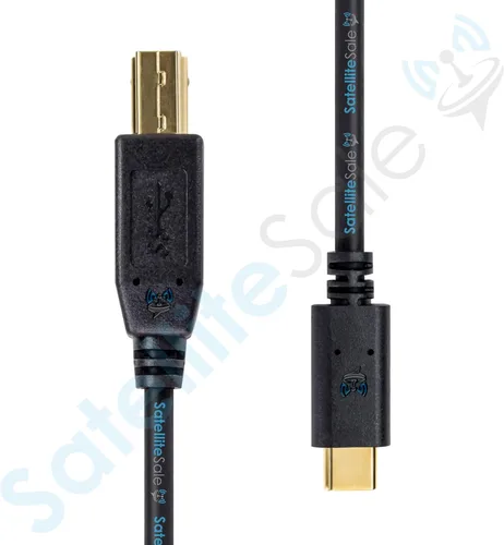 Vista 2 de SatelliteSale Universal USB tipo C a 3.0 tipo B macho a macho Cable 5Gbps Datos Negro Cable
