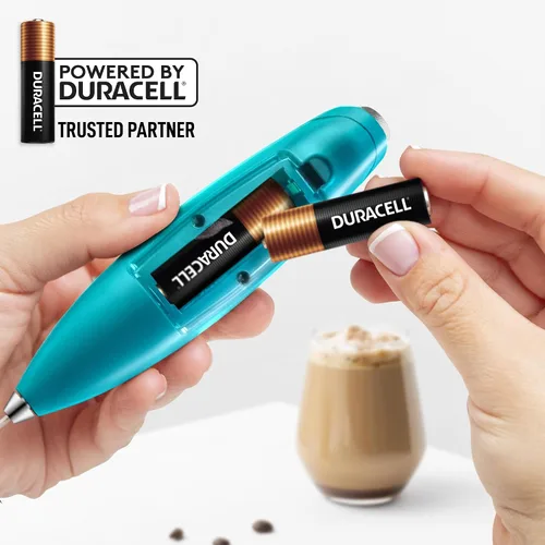 Vista 261 de Zulay Milk Boss Espumador de leche potente manual, hace espuma para latte, batidor para mezclar bebidas, café, miniespumador para capuchino, frappé