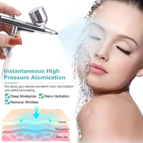 Vista 3 de Yofuly - Máquina de microdermoabrasión de diamante con pistola pulverizadora, potencia de succión profesional de 65-68 cmHg, máquina facial