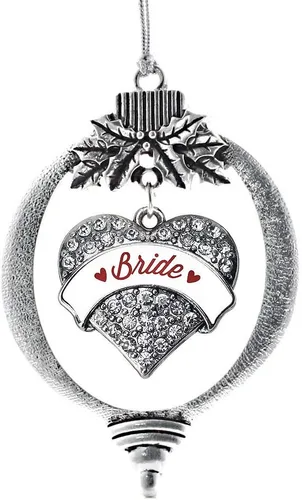 Vista 204 de Inspired Silver - Adorno con dije de hermana gemela - Adornos navideños de plata con circonitas cúbicas