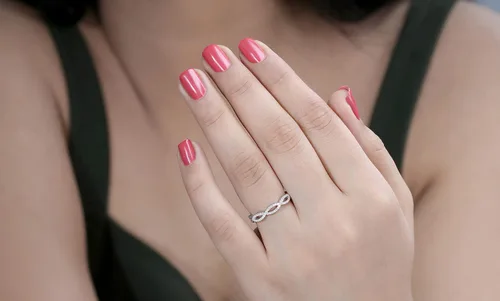 Vista 2 de Dazzlingrock Collection Anillo de aniversario de alianza de boda con diamantes redondos de 0.20 quilates (ctw), plata de ley