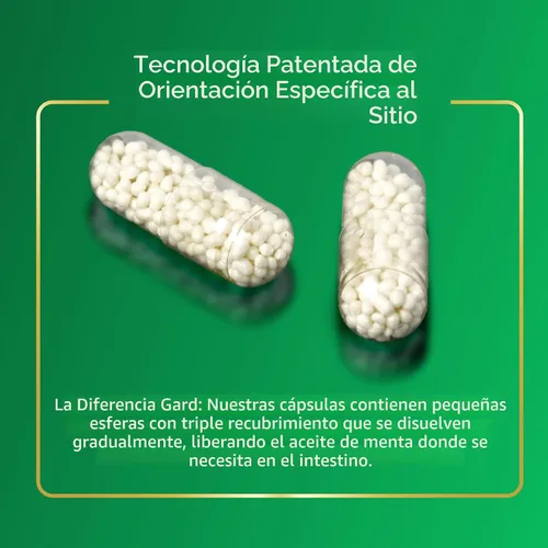 Vista 3 de IBgard Suplemento para la Salud Intestinal, Cápsulas de Aceite de Menta para Confort Abdominal, 48 Cápsulas Suplemento de salud intestinal