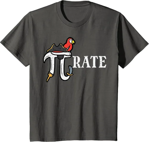 Vista 50 de Pirate Pi Funny Math Pie Halloween Disfraz Maestro Hombres Mujeres Camiseta Asphalt Grey