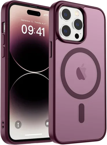 Vista 143 de zapica Funda magnética para iPhone Air, con protector de pantalla de vidrio templado, compatible con MagSafe, translúcida mate, a prueba de golpes