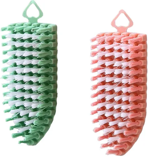 Vista 2 de Cepillo de limpieza flexible para el hogar, 2 unidades, cepillos flexibles para limpieza de cocina, agarre limpiador, esquinas de limpieza, cepillos