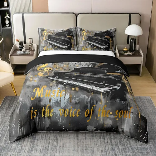 Vista 23 de Homewish Theater Cinema Poster 100% Cotton Duvet Cover Twin Size,Retro Movie Bedding Set 2Pcs for Kids Girls Boys Room Decor,Popcorn Comforter Cover