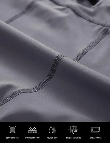 Vista 7 de MIZOK Pantalones cortos de compresión elásticos para hombre con bolsillo