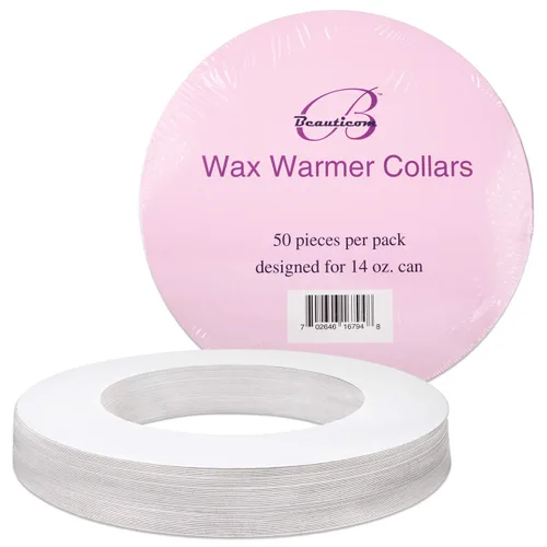 Vista 11 de Beauticom (50 piezas) calentador de cera universal collar protector anillo para lata de cera de 14 oz Round