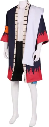 Vista 2 de Disfraz de cosplay de una pieza de Ace de anime Portgas D. Ace, chaqueta pantalón corto con sombrero, conjunto de trajes de Halloween para adultos