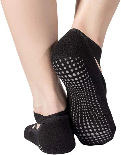 Vista 3 de Toes&Feet Women's Padded Cushioned Non-Slip Anti-Slip Grips Yoga Pilates Ballet Barre PiYo Socks