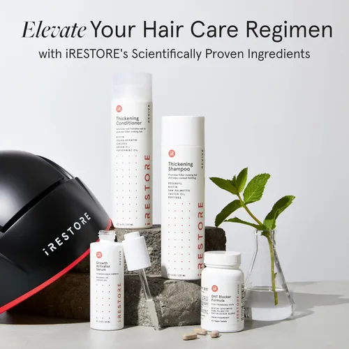 Vista 8 de iRESTORE Acondicionador de cabello biotina para cabello seco dañado, bueno para el crecimiento del cabello fino, acondicionador voluminizador