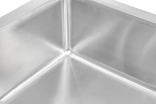 Vista 4 de DuraSteel 19x22x12 Fregadero de piso comercial para trapeador - Fregadero de servicio de habitación utilitaria de acero inoxidable 304 certificado