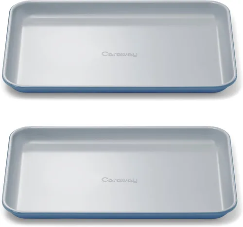 Vista 47 de Caraway Bandeja pequeña de cerámica antiadherente para hornear (9 x 13 pulgadas), no tóxica, sin PTFE ni PFOA, apta para horno, núcleo de acero Negro