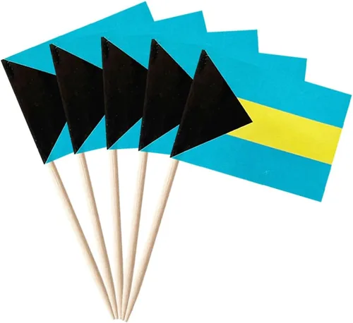 Vista 16 de stidsds 100 banderas de Antigua y Barbuda con palillos de dientes de Antigua y Barbuda, mini adornos pequeños para cupcakes de Antigua y Barbuda