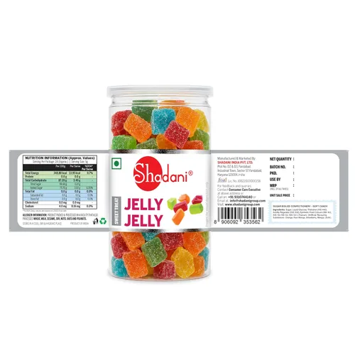 Vista 4 de Shadani Jelly Jelly Caja de dulces suaves con frutas variadas especiales indias 8.11 oz