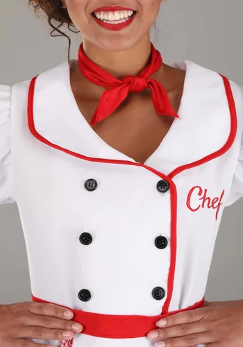 Vista 5 de Disfraz de Chef Fresca para Mujer Multicolor