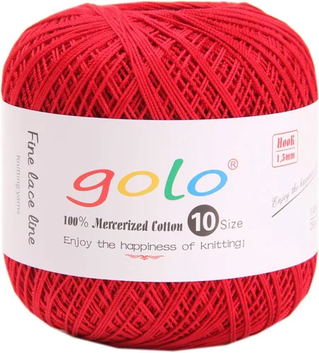 Vista 54 de Golo - 3 bolas de hilo de ganchillo tamaño 10, hilo de crochet para tejer a mano 102