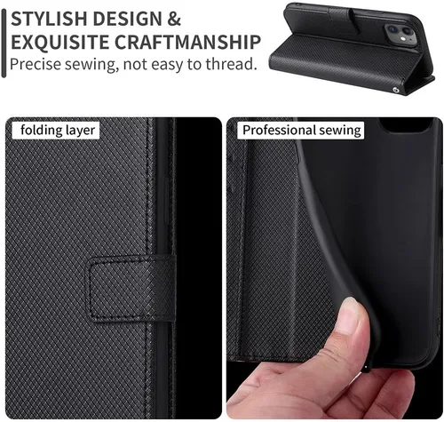 Vista 5 de Funda compatible con Xiaomi Poco X3 Pro, tarjetero de piel sintética, compatible con Xiaomi Poco X3 con cierre magnético, protección para teléfono